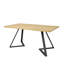 Carliana Oak Metal Base Dining Table-140363138-140363141