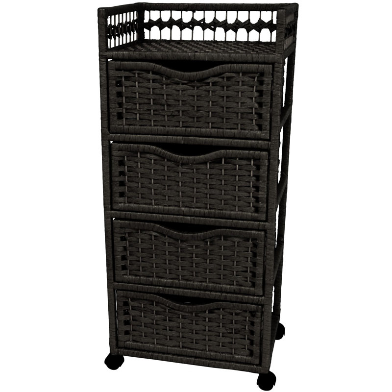 4-Drawer Storage Chest, Black