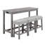 Bar Table Set With Power Outlet, Bar Table And Chairs Set, 4 Piece Dining Table Set, Industrial Breakfast Table Set, For Living Room, Dining Room, Game Room-95564658