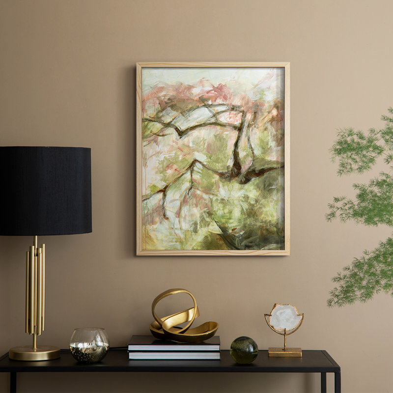 «Spring Diptych I», reproduction encadrée - bois massif, Naturel, H 15 po x l 12 po
