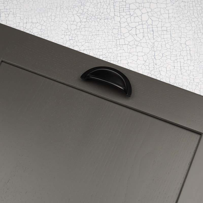 Matt Black Handles & Coordinating Knob, 76mm Cup