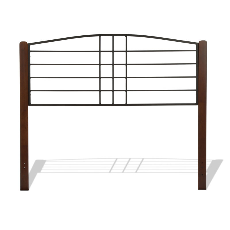 Silberman Solid Wood Steel Slat Open-Frame Headboard, Twin