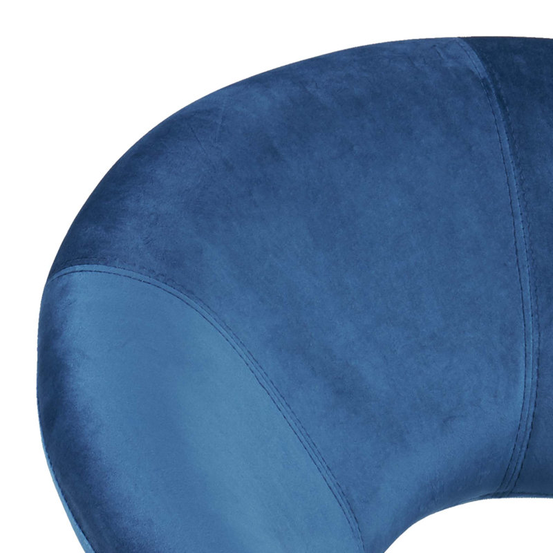 Zed 68cm Wide Velvet Papasan Chair, Petrol, Gold