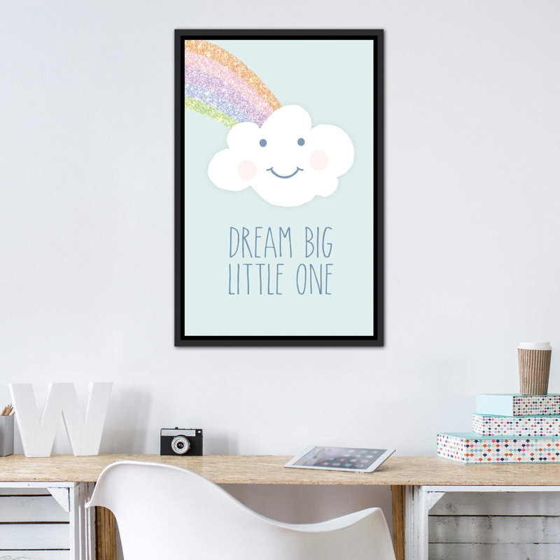Art de rêve big little, Toile avec cadre noir patiné, H 40 po x l 26 po x P 1,5 po