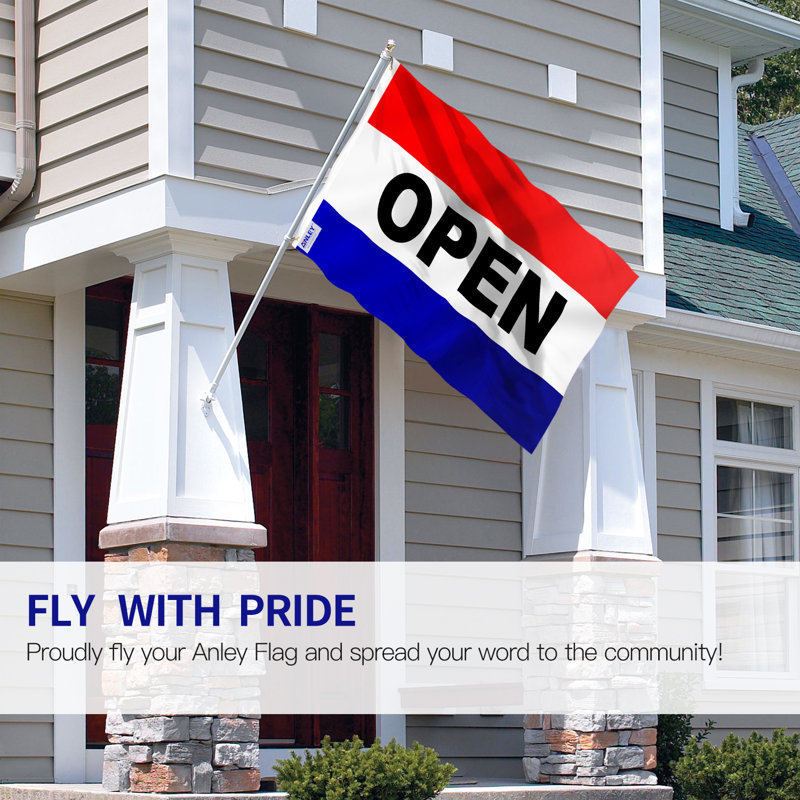 Open Sign Flag Polyester 36 x 60 in. House Flag