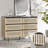 Fluted 6-Drawer Dresser Bedroom Storage Cabinet, Modern Minimalist Two-Tone Design