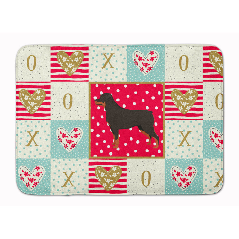 Tapis de cuisine en mousse mémoire love Shanaya, Rottweiler