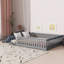 Ensemble de lit de sol moderne Twinkle avec porte, bois d'hévéa et garde-corps de sécurité-115630466-115630471
