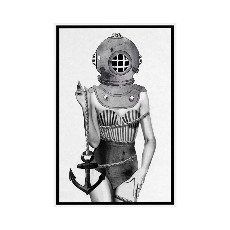 Sunken by Jenny Rome - Print on Canvas, White Framed, 152.5 cm H x 101.5 cm W