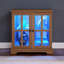 Armoire classique en chêne antique avec lumières à DEL télécommandées style antique et fermeture magnétique