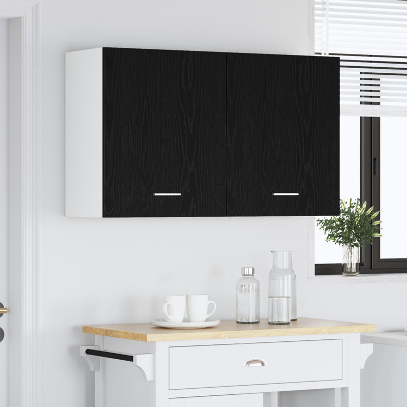 Armoire suspendue vidaXL Lyon 2 pièces chêne noir 100 x 31 x 60 cm