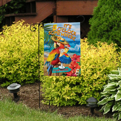 5 O'Clock Paradise Summer Garden Flag