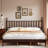 King Size Wood Platform Bed With Gourd Shaped Headboard, Retro Style And Sturdy Wooden Slat Support For Comfortable Sleep-1049822681-812727743