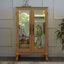 Vitrine élégante en chêne clair avec portes en verre trempé-1628107798