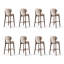 Chaises d'appoint à dossier rembourrées en noyer (lot de 8)-1240159275-1240159281