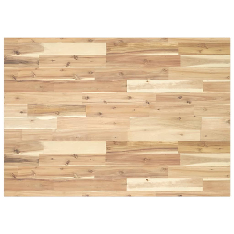  Table Top Rectangular Solid Wood Acacia, Natural, 2cm H x 100cm W x 80cm D