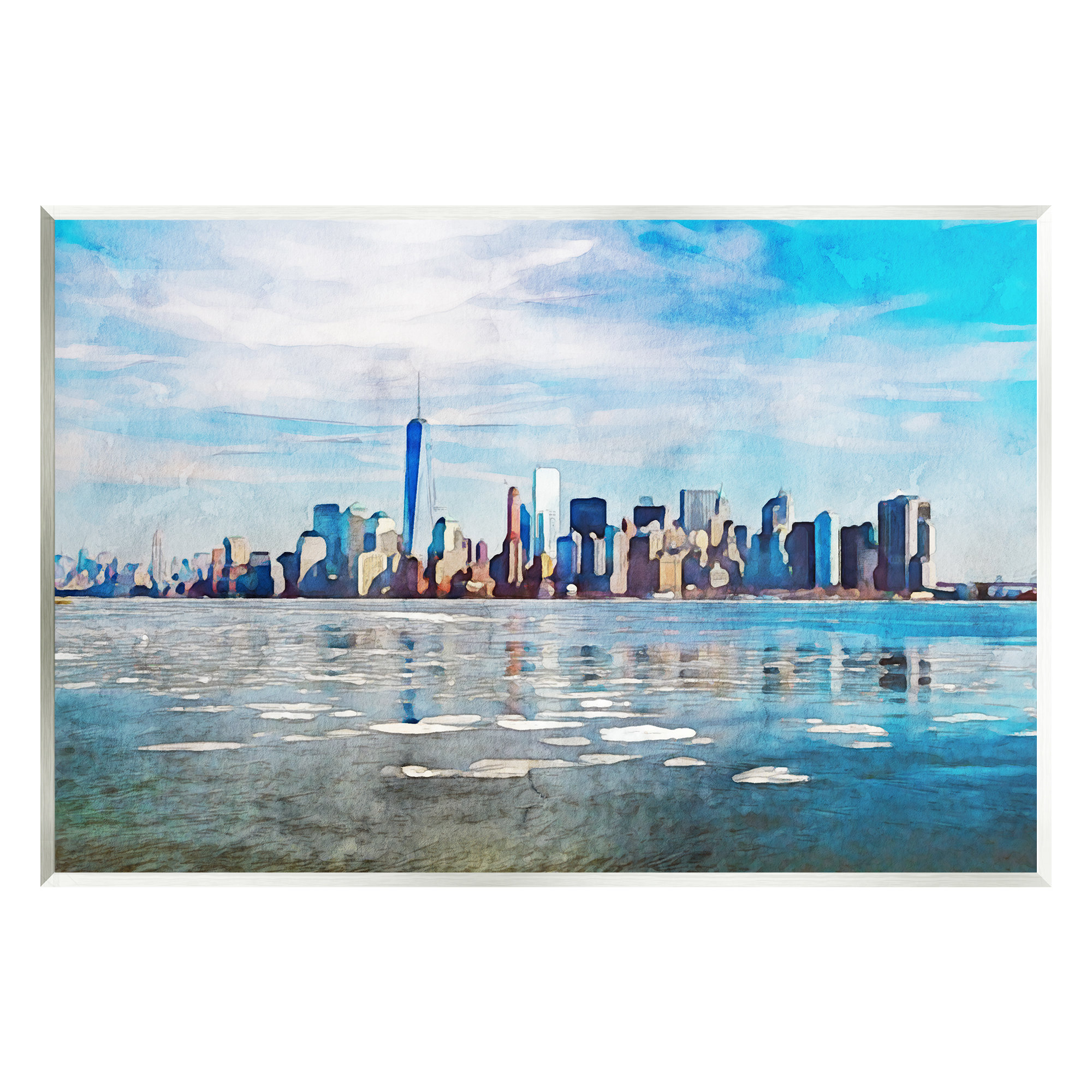 Stupell Industries Panoramic View of New York City Wall Art Set