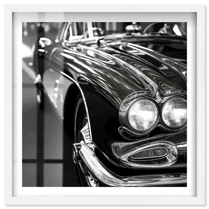 Décoration murale classique Glam II BW Shadowbox par Notoriart, cadre noir, 20 x 20, H 21 po x l 21 po, Structure noire