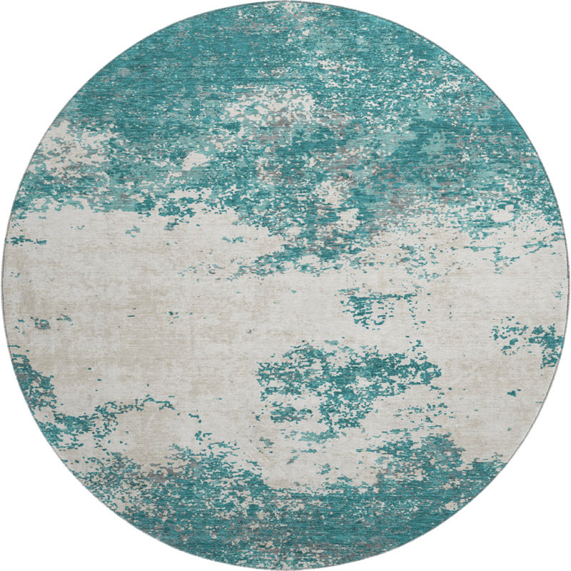 Premium Machine Washable Birchview AMF1027 Modern Rug, Round 8'
