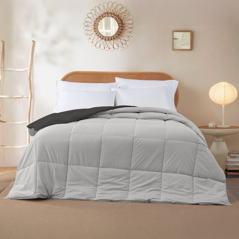 Modern Threads Sanctuary by PCT Down Alternative Microfiber Quilted Reversible Comforter & Duvet Insert - Soft, Comfortable Alternative to Goose Down - Bedding for All Seasons