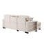 Pacific Beige Reversible Sectional With Pull-Out Bed-805955382