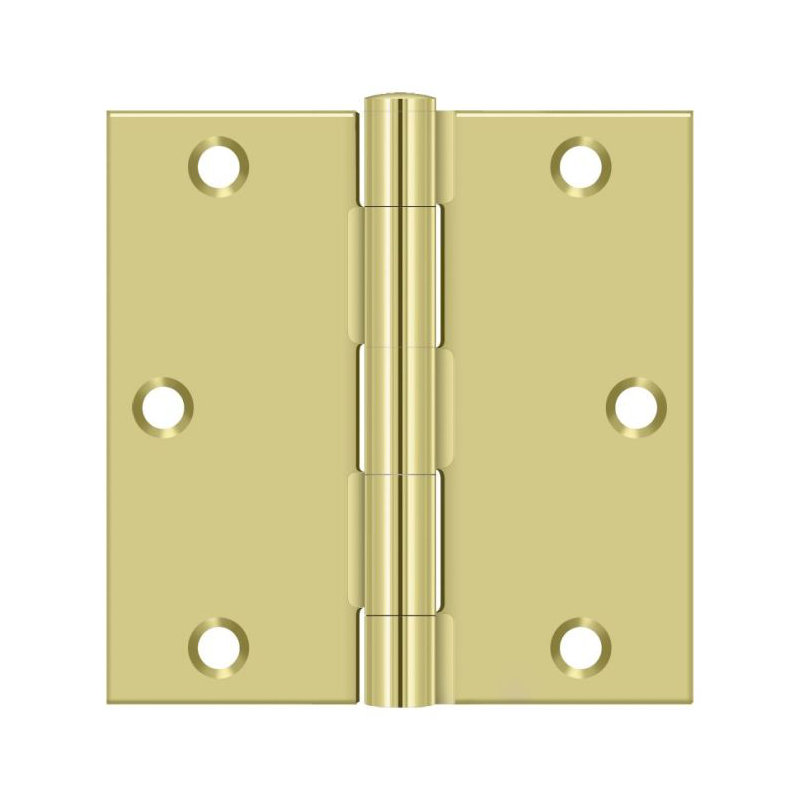 Steel Hinge, Polished Brass