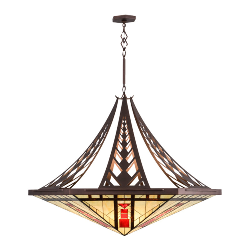 Luminaire suspendu métallique à 8 lumières Plainville