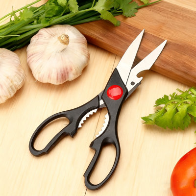 1 Piece Food Scissors - Sharp Multi-purpose Kitchen Scissors With Nutcrackers/bottle Opener/can Opener | Removable Blades (easy Clean) | For Kitchen (meat Cutting/vegetable Chopping/deboning Chicken) | Top-rated Kitchen Utensil, Must-have Home Gadget