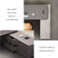 Bureau 102,36 po moderne en forme de L à panneau de particules gris-949391955