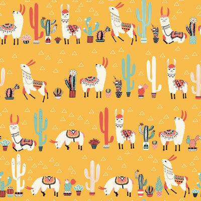 «Happy Llama», impression sur toile tendue