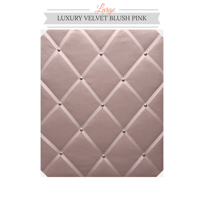 Fabric Corkboard / Bulletin Board, 40 x 48 cm, Blush