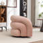 Fauteuil demi-tonneau rembourré et pivotant-1711897600