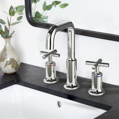 8" Solid Brass Widespread Bathroom Sink Faucet Double Handle Bathroom Faucet Primast