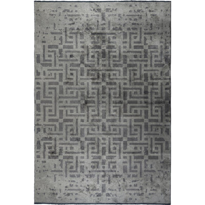 Rapture Gray Geometric Luxury Area Rug