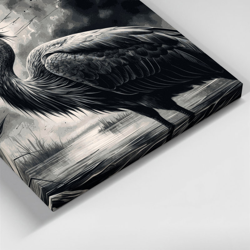 Art mural sur toile noir, H 12 po x l 18 po