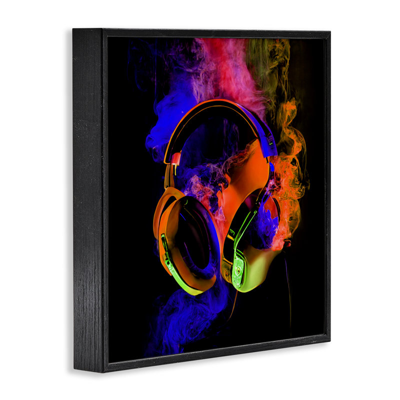 Giclée encadrée par Power Play, conçue par Sasha, Giclée encadrée noir minuit, H 12 po x l 12 po