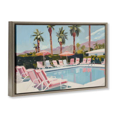  Toile flottante encadrée Palm Springs par Arlington Prints