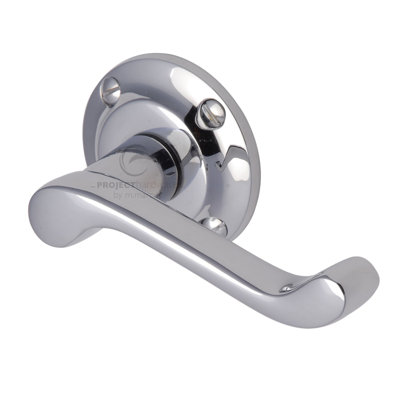 Heritage Brass Project Hardware Door Handle Lever Latch on Round Rose Malvern Design