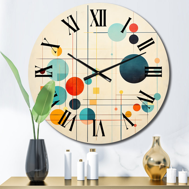 Horloge murale Syncronicities Midcentury Elegant Retro Art, Petit