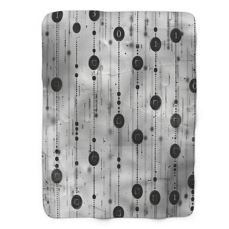 Data Stream - 1 Piece Premium Blanket, Queen