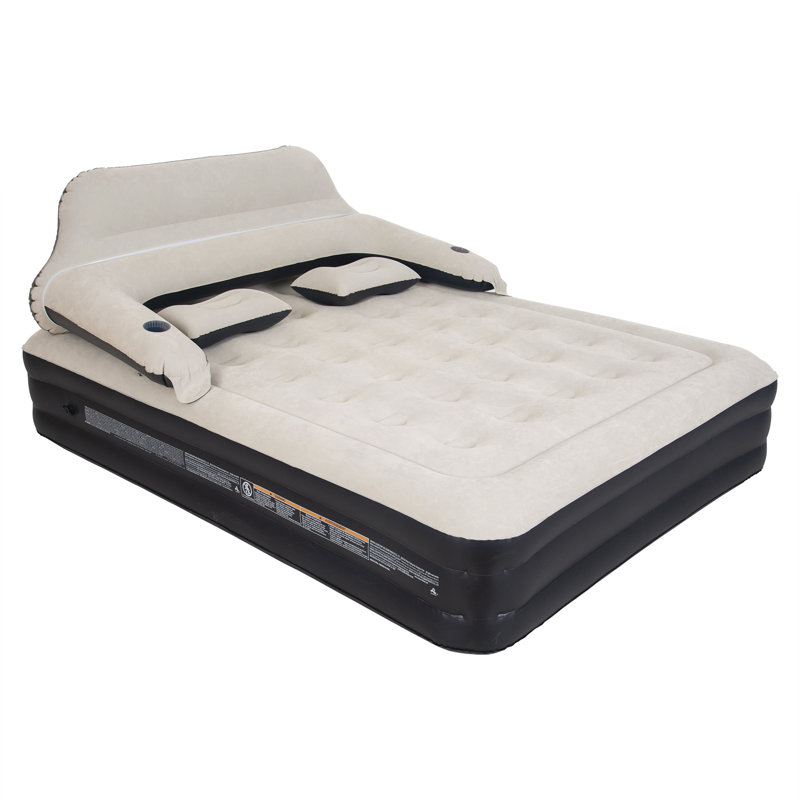 Rohrersville 15'' Air Mattress with Headboard and Air Pump, Queen