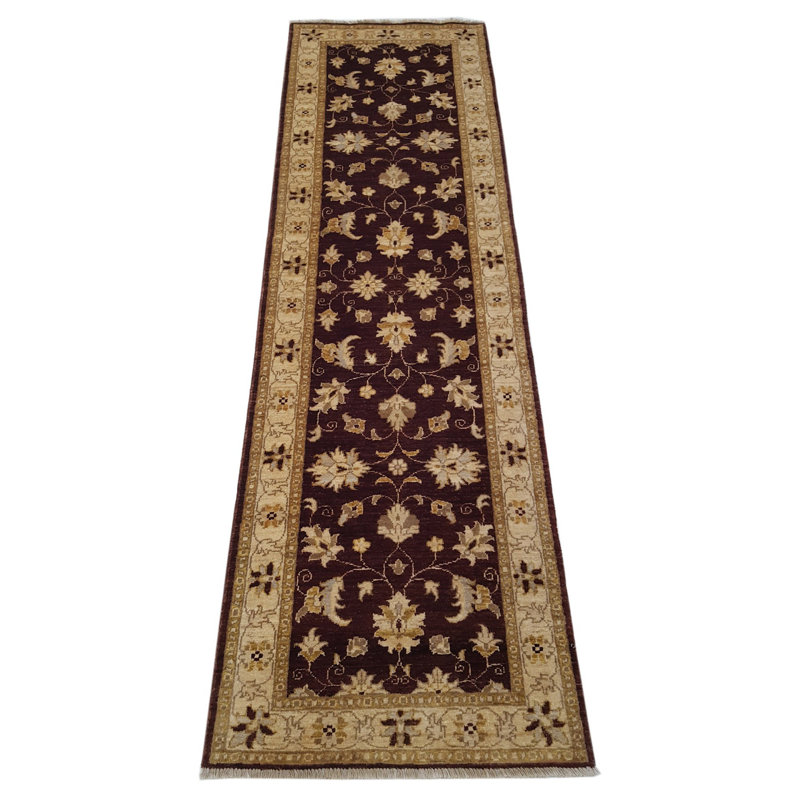 Davey Hand Knotted 2.6x9 Brown Runner