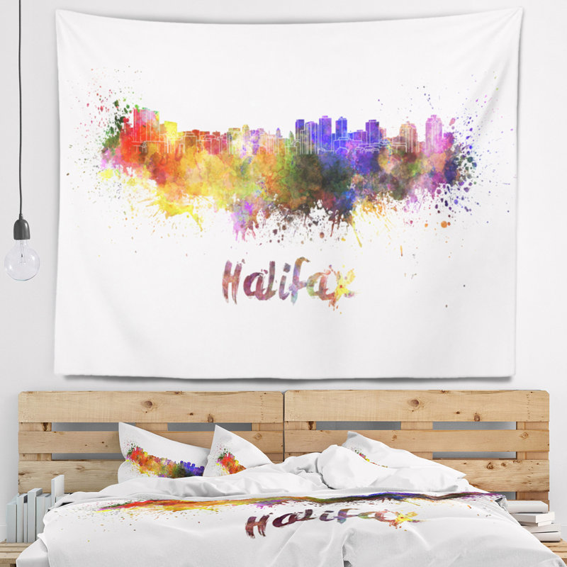 Tapisserie d'halifax skyline Cityscape, H 32 po x l 39 po