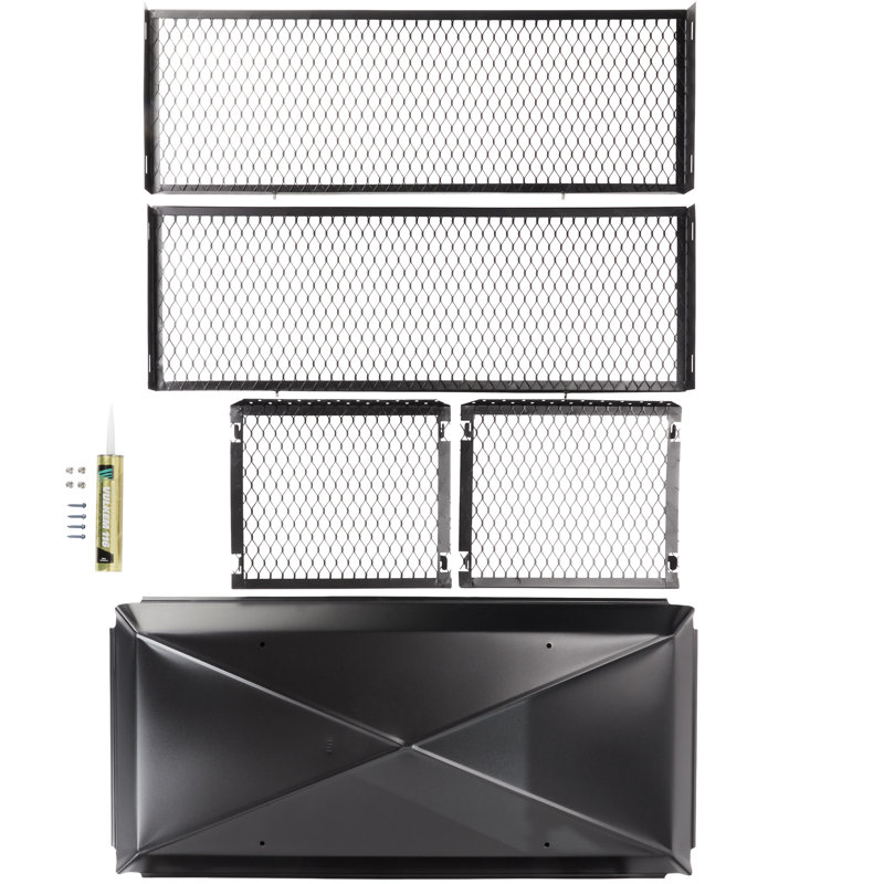 Capuchon de cheminée à double conduit noir 17 po x 49 po BigTop, hauteur 14 po BigTop, 3,5 po H x 60 po L x 23,5 po P