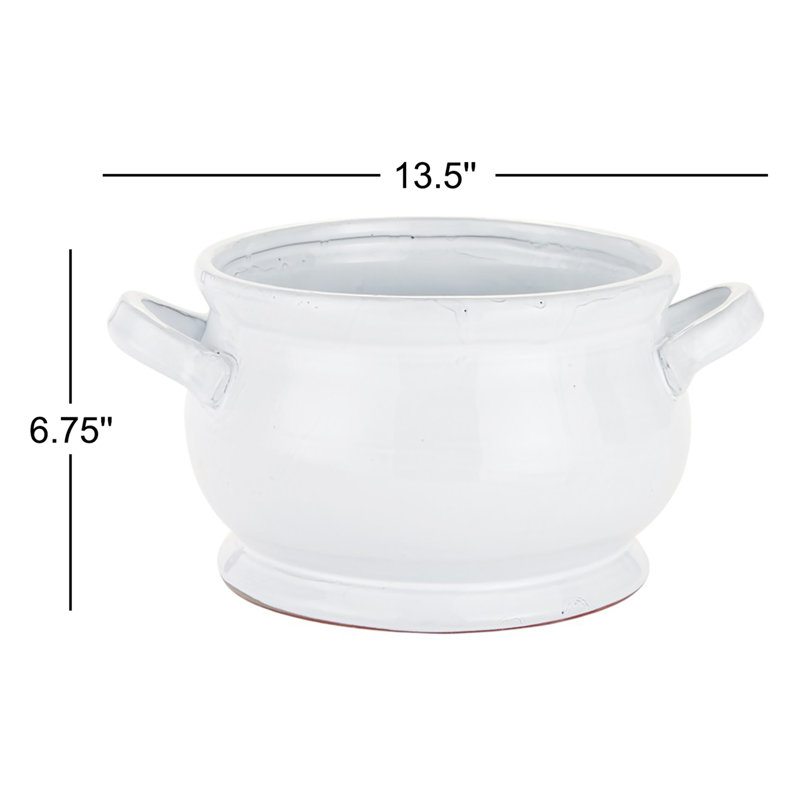Bol décoratif en céramique blanc 1 pièce Gracemont