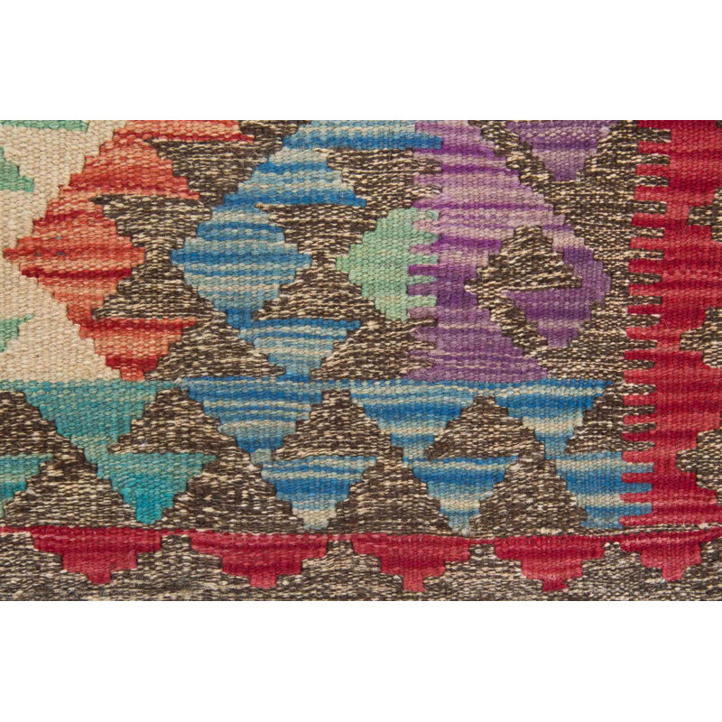 Geometric Wool Hand Woven 86cm X 118cm Area Rug