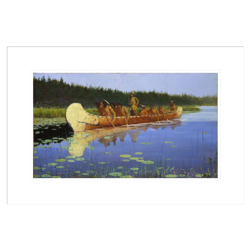 «Radisson and Groseilliers» par Frederic Remington, impression giclée sur cadre, H 14,87 po x l 21,75 po