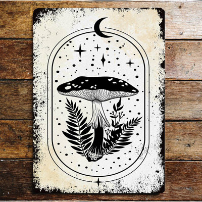 Mushrooms Mystical - No Frame Print on Metal
