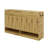Farmhouse Style Sideboard Buffet With 3 Drawers & 4 Doors, Adjustable Shelf & Open Display Compartments-1297207186