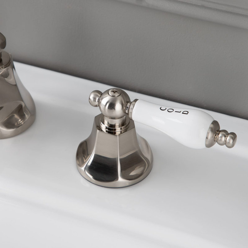 Widespread 2-handle Bathroom Faucet, Brushed Nickel